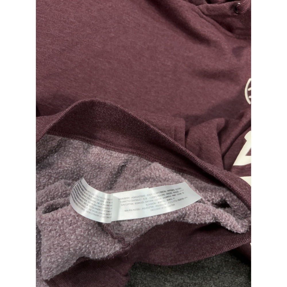 Ariat Pullover Hooded Sweatshirt Men's 3XL Burgundy Drawstrings Heavyweight Logo - Picture 5 of 7